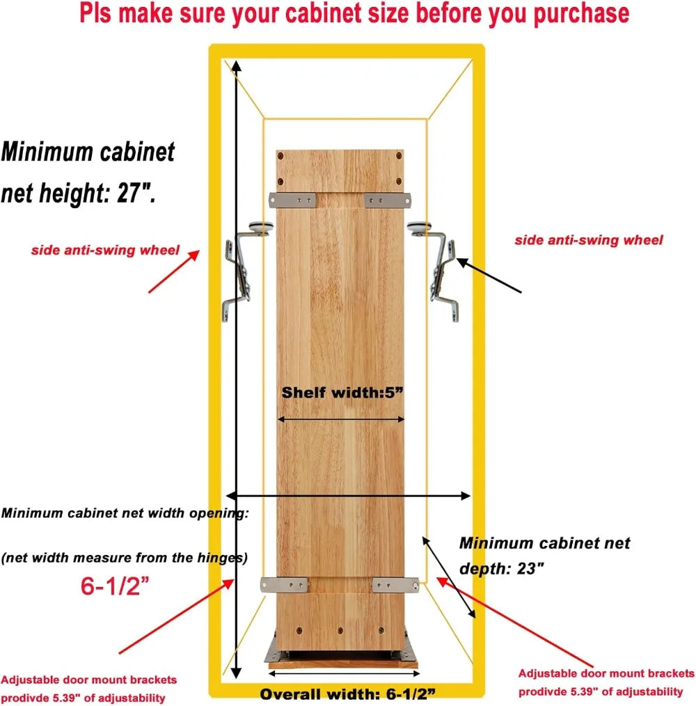 Pull Out Spice Rack Organizer For Cabinet Kitchen Storage