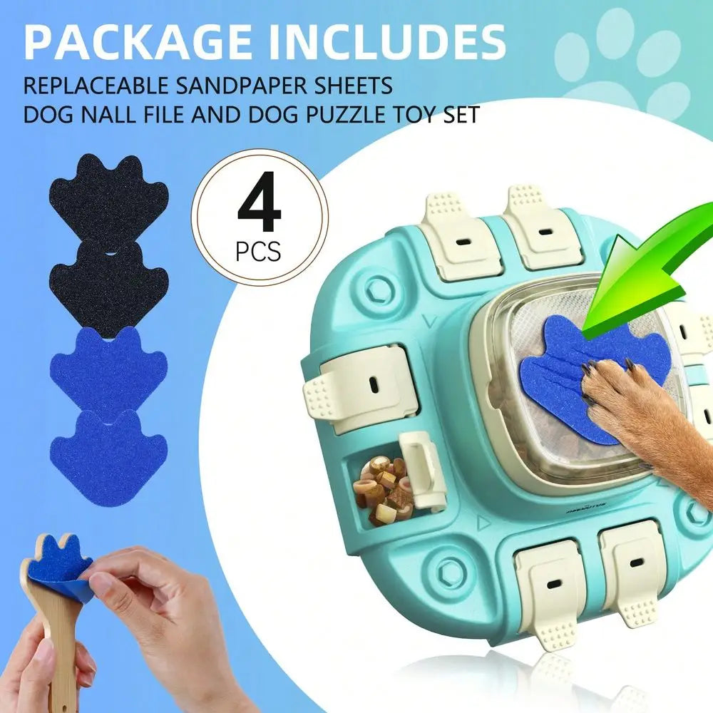 XMSJ Puzzle Toy Interactive Slow Feeder And Dog Scratch Pad
